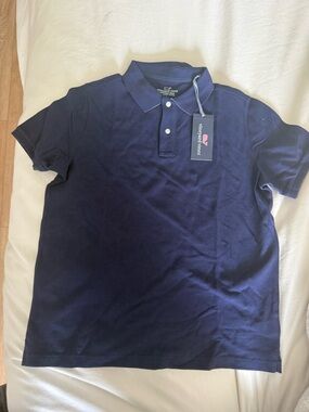 Vineyard Vines youth large Navy Polo with Contrast Trim